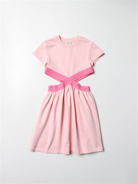 fendi pink viscose dress|Fendi kids pink dresses.